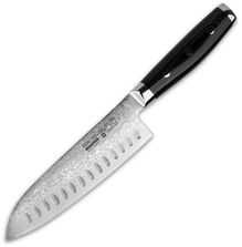 YAXELL GOU Нож японский «шеф» 16,5 см, с углублениями на лезвии, серия (101 слой) дамасская сталь