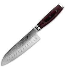 YAXELL GOU 161 Нож японский «шеф» 16,5 см, с углублениями на лезвии, серия (161 слой) дамасская сталь