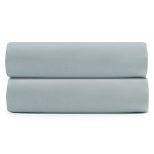 Tkano Простыня на резинке из сатина голубого цвета из коллекции essential, 160х200 см