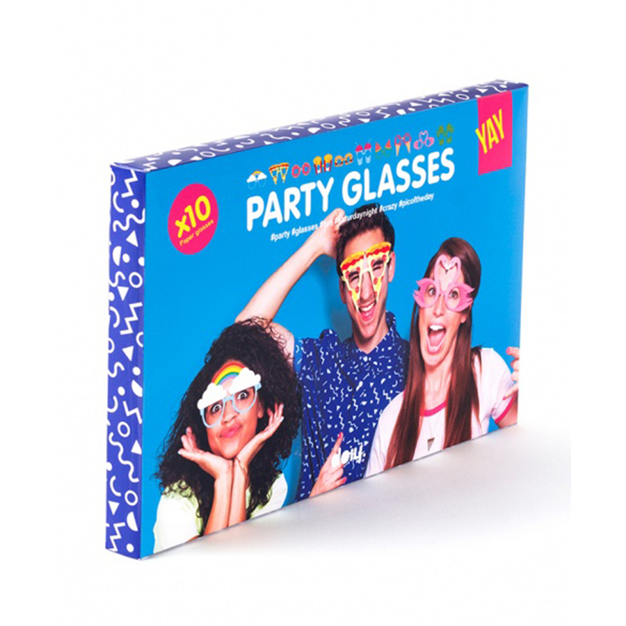 

Doiy Бумажные очки для вечеринок crazy glasses, Разноцветный