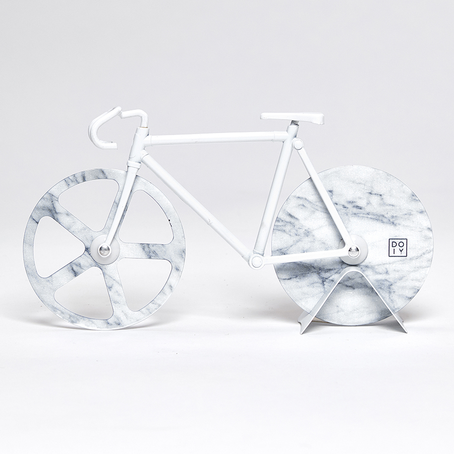 

Doiy Нож для пиццы из нержавеющей стали The Fixie белый мрамор