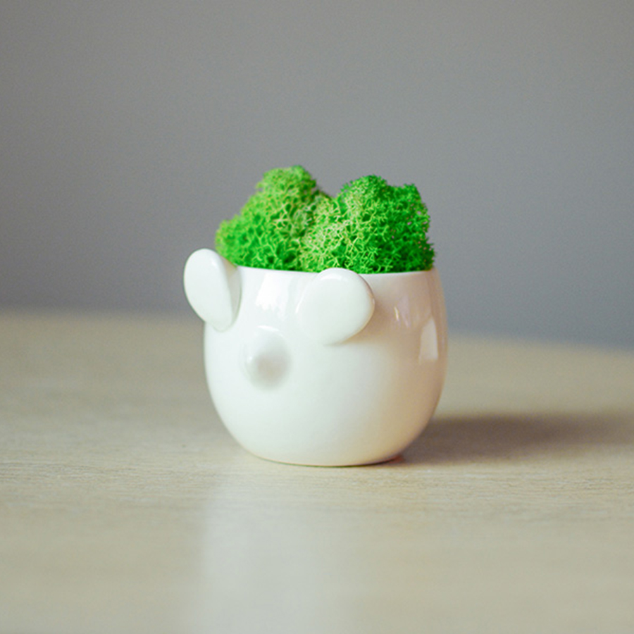 

Экочеловеки Набор для выращивания eco мини-кашпо «Мышка», Белый