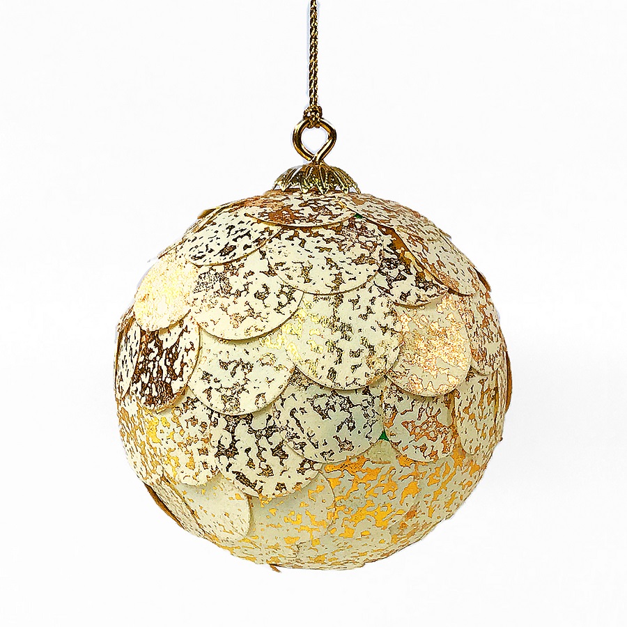 

EnjoyMe Шар новогодний декоративный paper ball, золотистый мрамор, Разноцветный