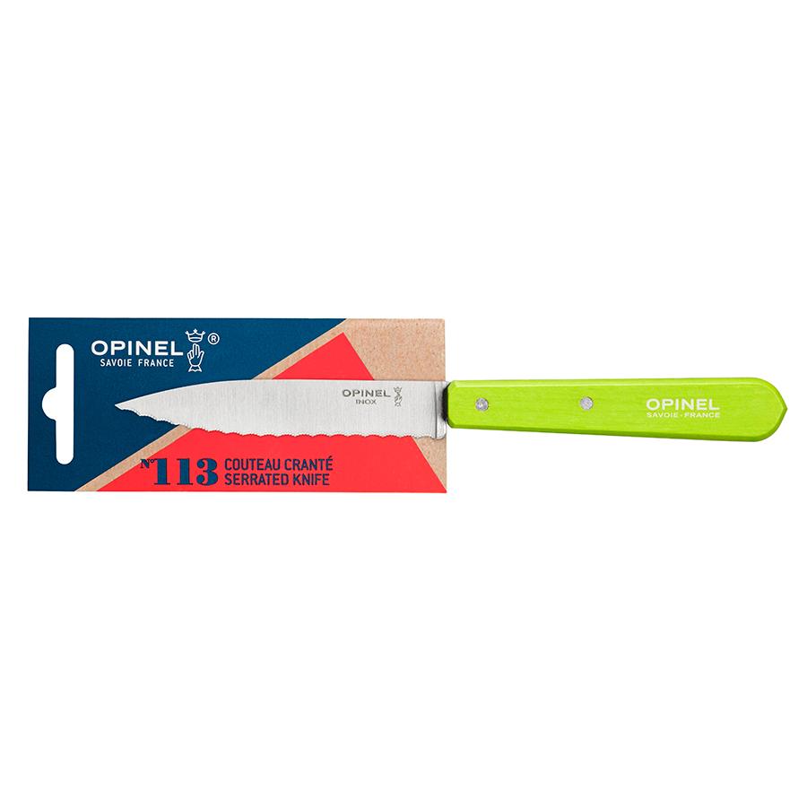 

Opinel Нож Les Essentiels серрейтор 10 см зеленый