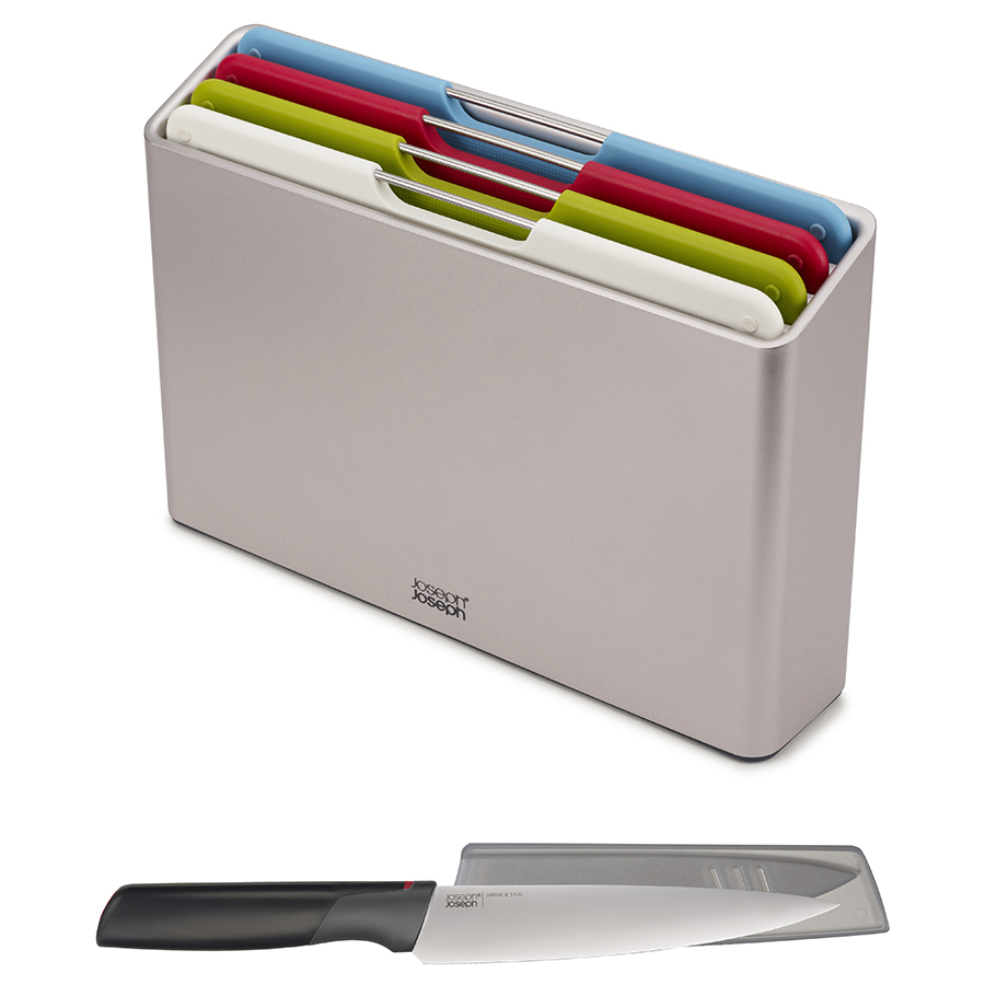 

Joseph Joseph Набор разделочных досок folio regular серебристый с ножом