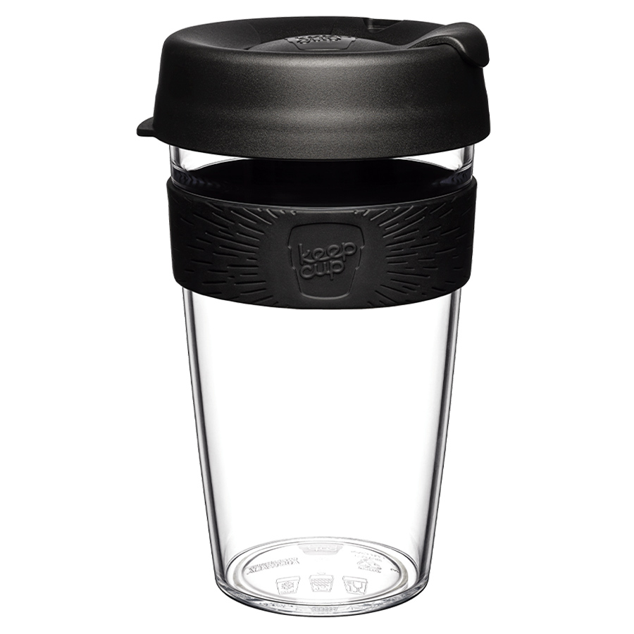 

KeepCup Кружка keepcup original l 454 мл clear black, Прозрачный/черный
