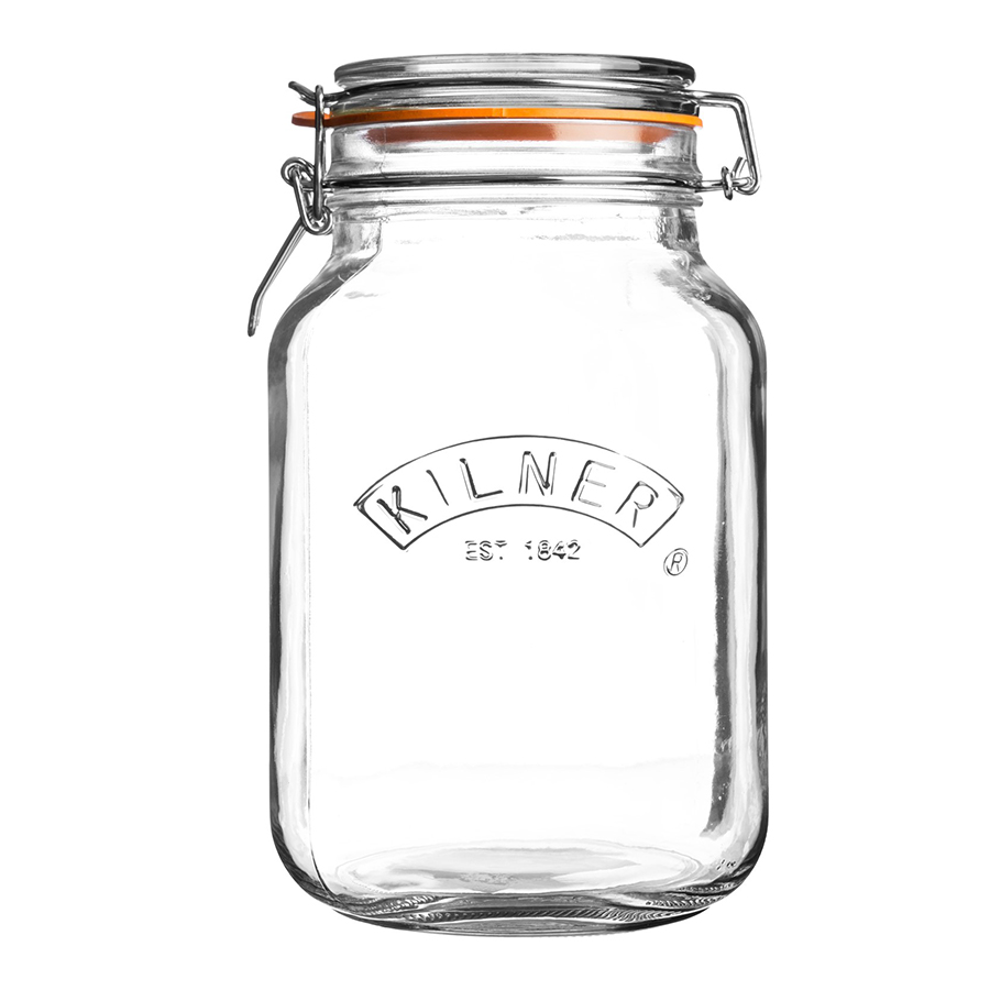 

Kilner Банка Clip Top квадратная 1,5 л, Прозрачный