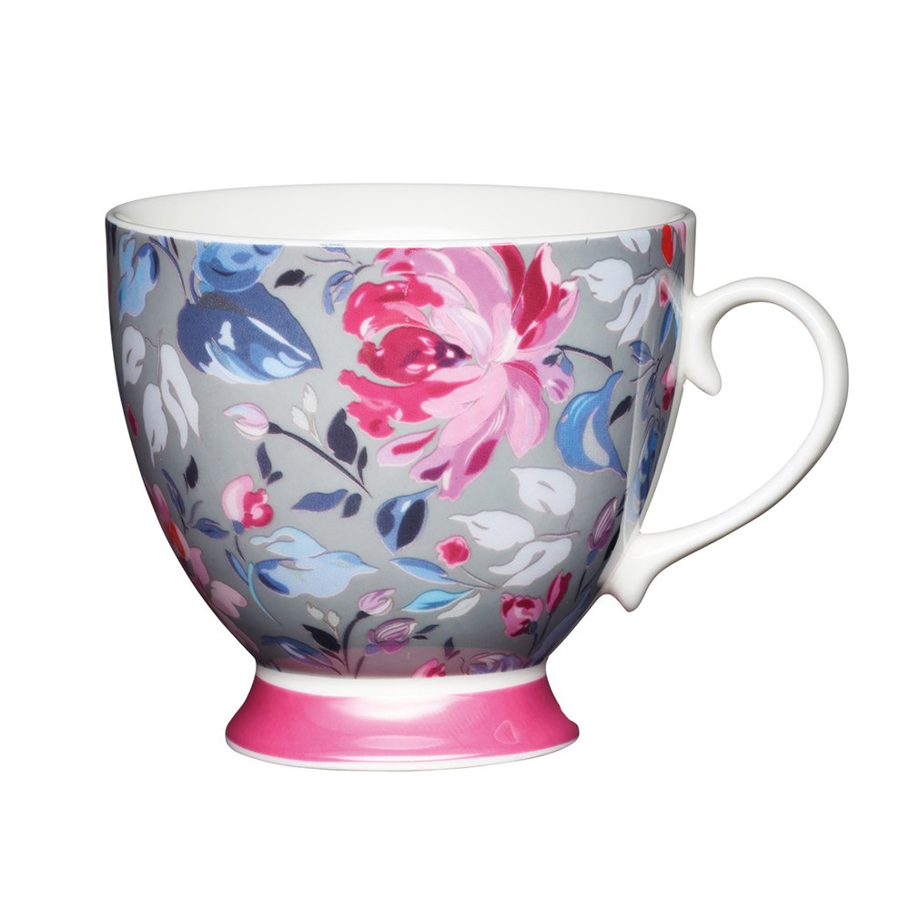 

Kitchen Craft Кружка Grey Floral Footed