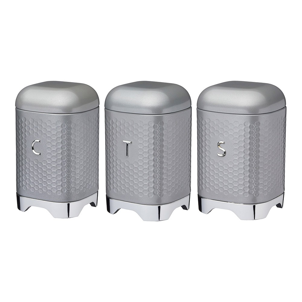 

Kitchen Craft Набор емкостей для хранения 3 шт. Textured Grey