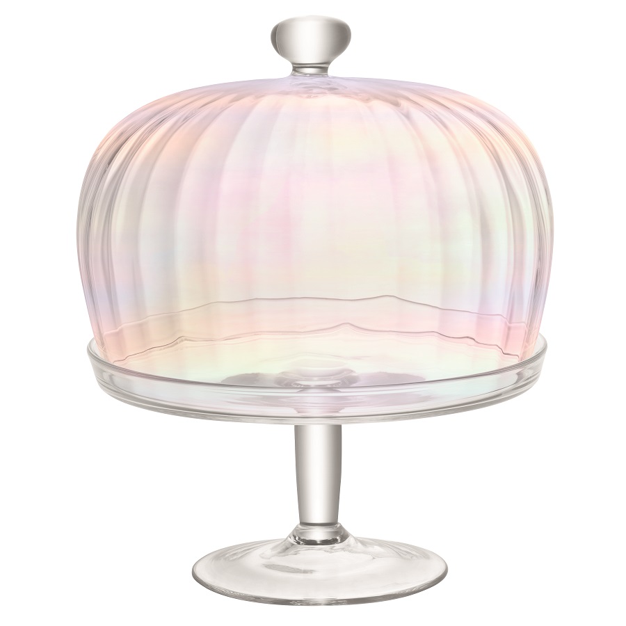 

LSA International Pearl Подставка для торта с крышкой, D26 см, Розовый