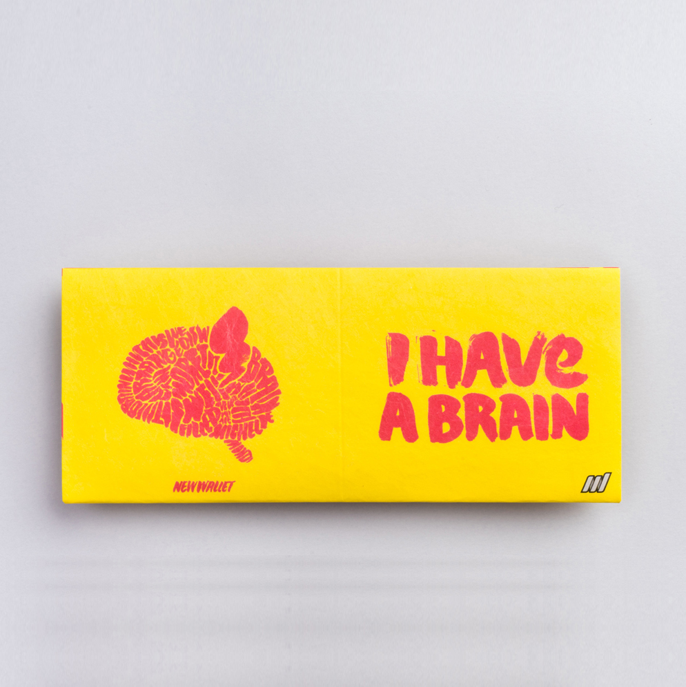 

New wallet Бумажник brain, Желтый