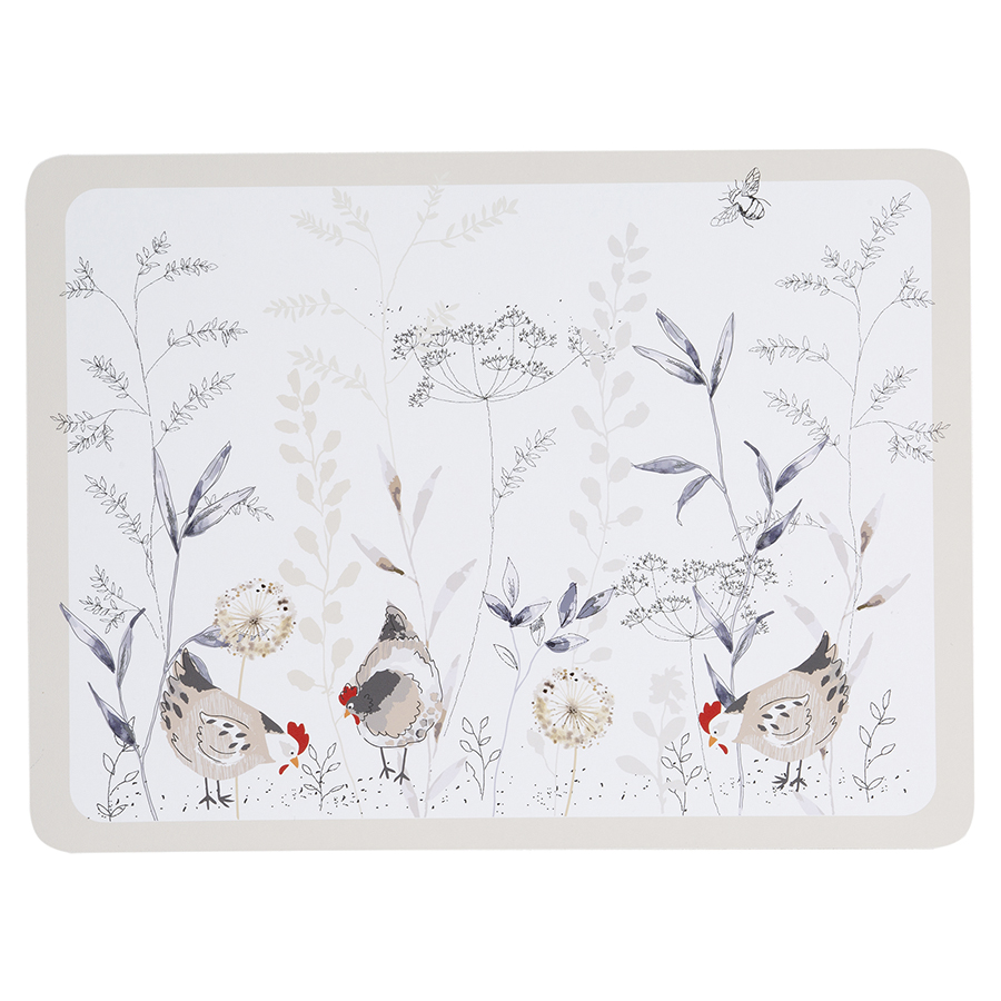 

Price&Kensington Набор из 4 сервировочных ковриков country hens, Разноцветный