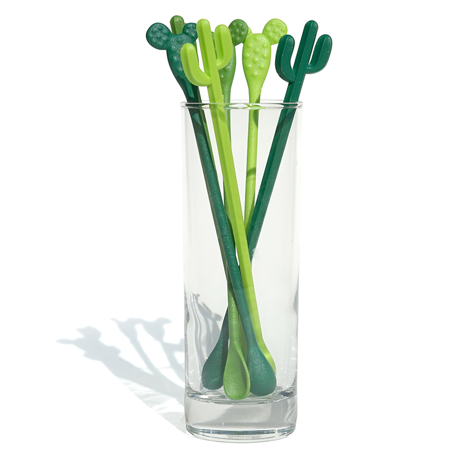 

Qualy Cactus Набор палочек для размешивания коктейля, Зеленый