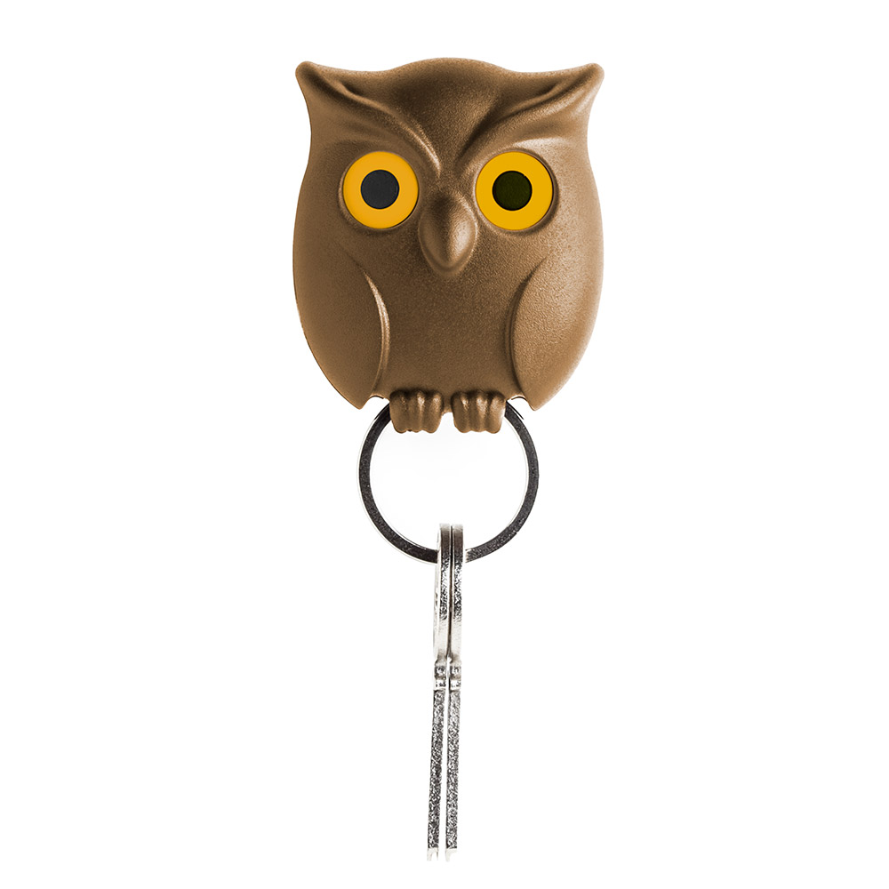 

Qualy Night Owl Держатель для ключей коричневый