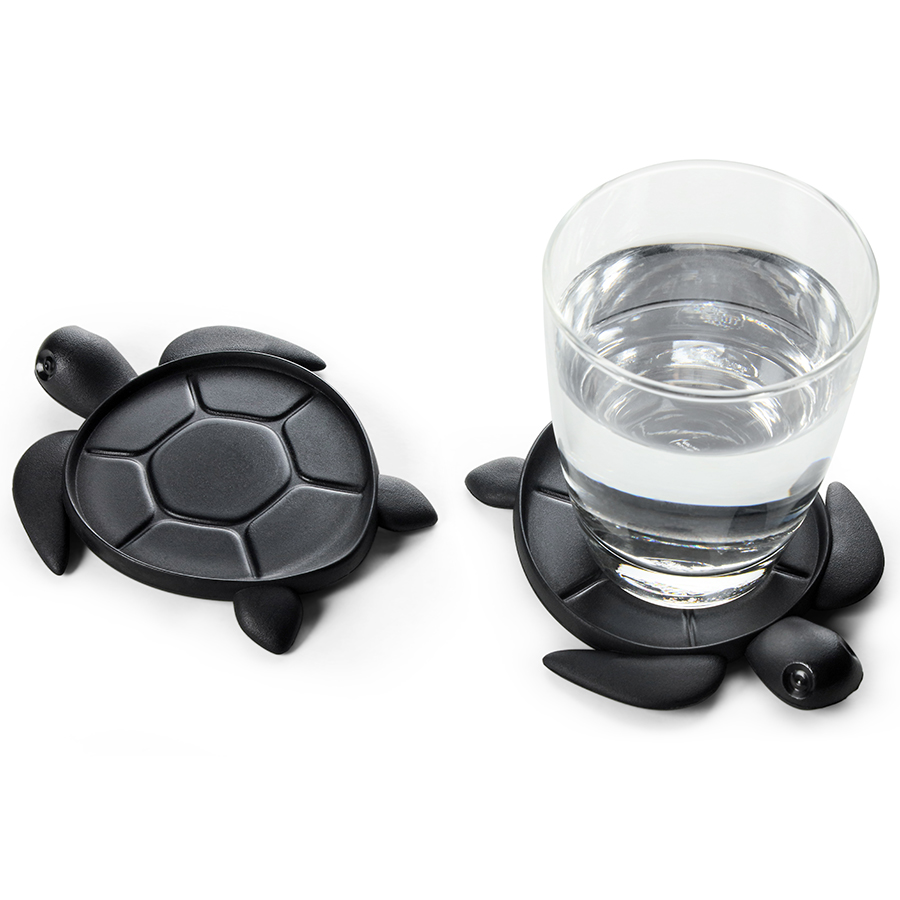 

Qualy Подставка под стаканы save turtle, черный