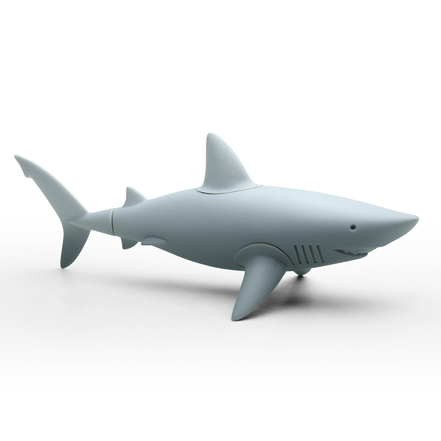 

Qualy Набор из 5 магнитов для холодильника shark, Серый