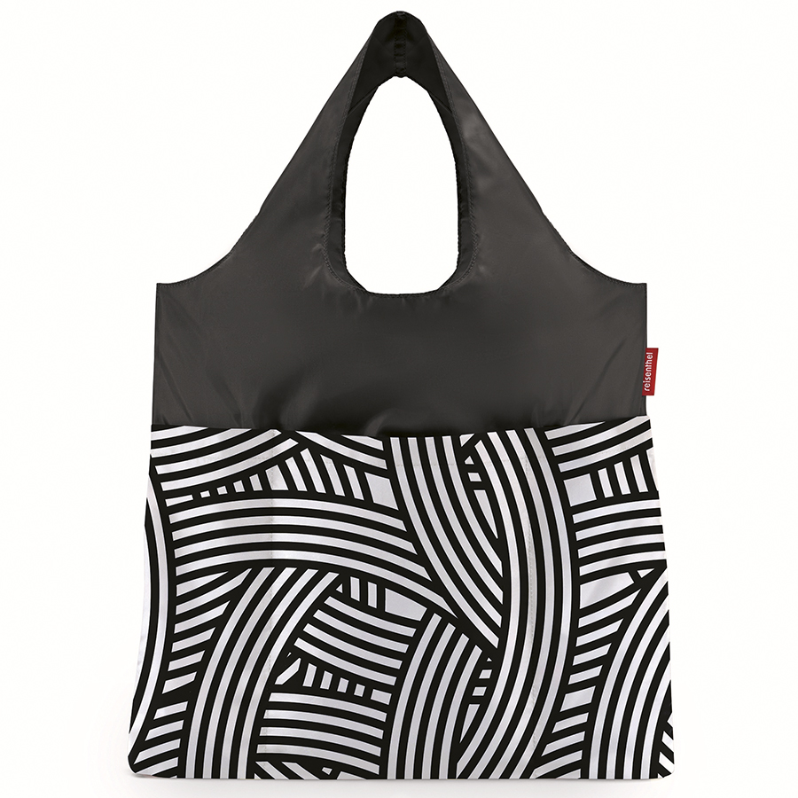 

Reisenthel Сумка складная mini maxi shopper plus zebra, Чёрный/белый