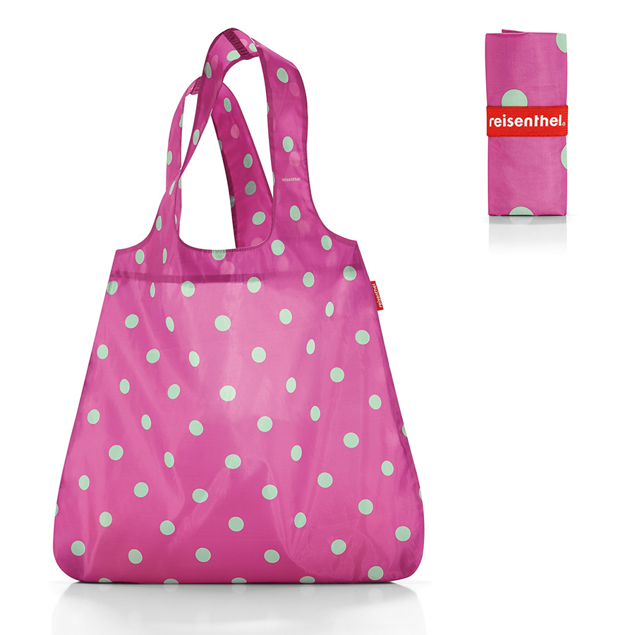 

Reisenthel Сумка складная Mini maxi shopper magenta dots, Розовый