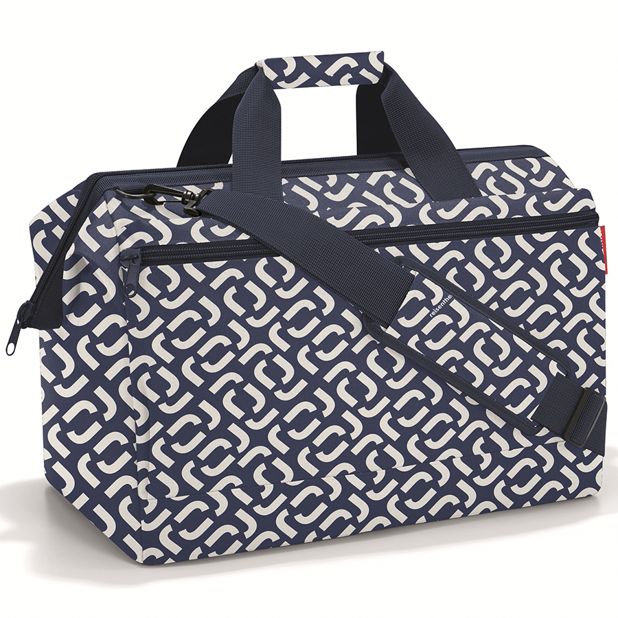 

Reisenthel Сумка allrounder l pocket signature navy, Синий/белый