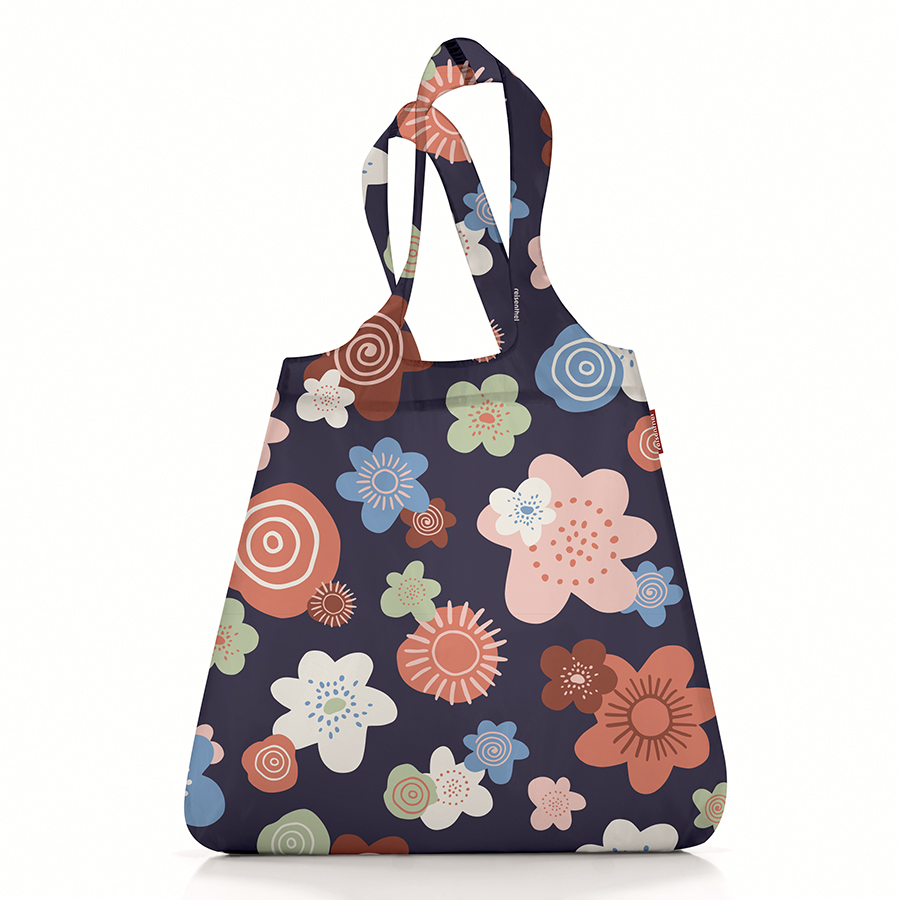 

Reisenthel Сумка складная mini maxi shopper flowers navy, Синий