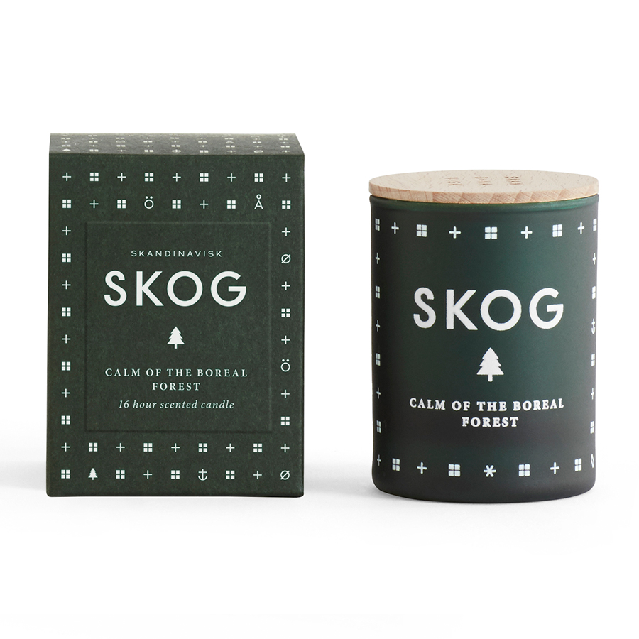 

S K A N D I N A V I S K Свеча ароматическая skog с крышкой 55 г, Зеленый