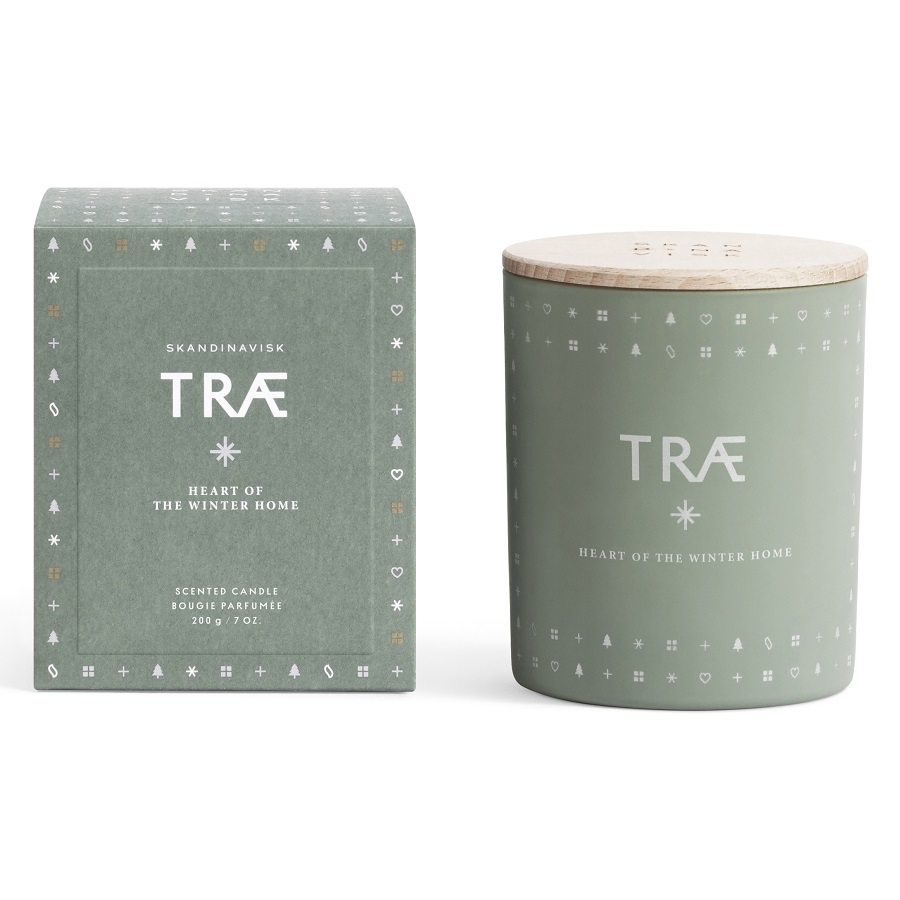 

S K A N D I N A V I S K Свеча ароматическая trae с крышкой, 200 г, Зеленый