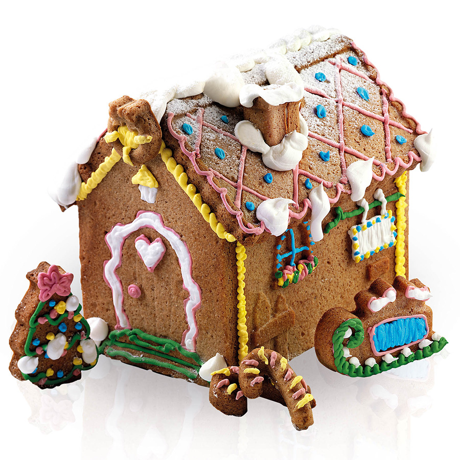 

Silikomart Набор для приготовления пряничного домика home sweet home, 18 х 11,5 х 16 см, силиконовый, Красный