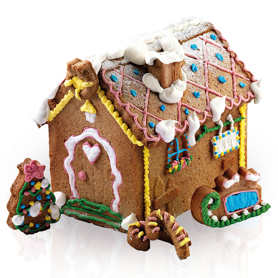 

Silikomart Набор для приготовления пряничного домика home sweet home 31 х 31 см, силикон, Золотой