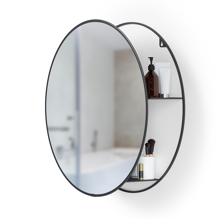 

Umbra Зеркало настенное Cirko D50 см чёрное, Черный