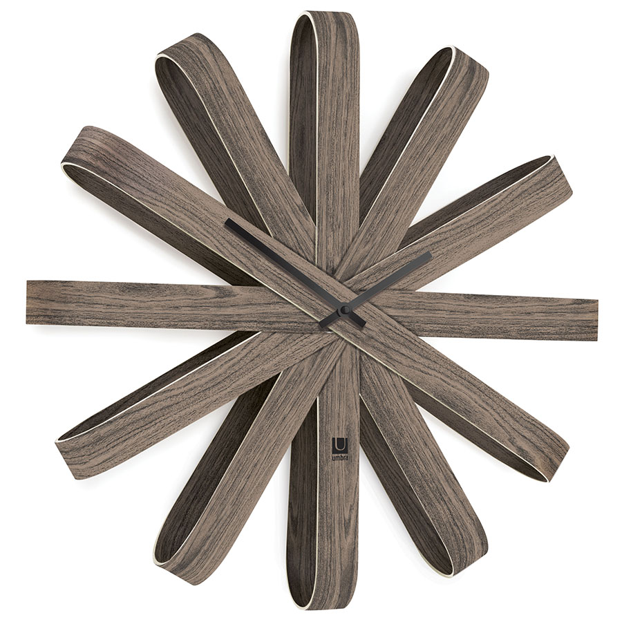 

Umbra Часы настенные Ribbonwood большие состаренный орех, Коричневый